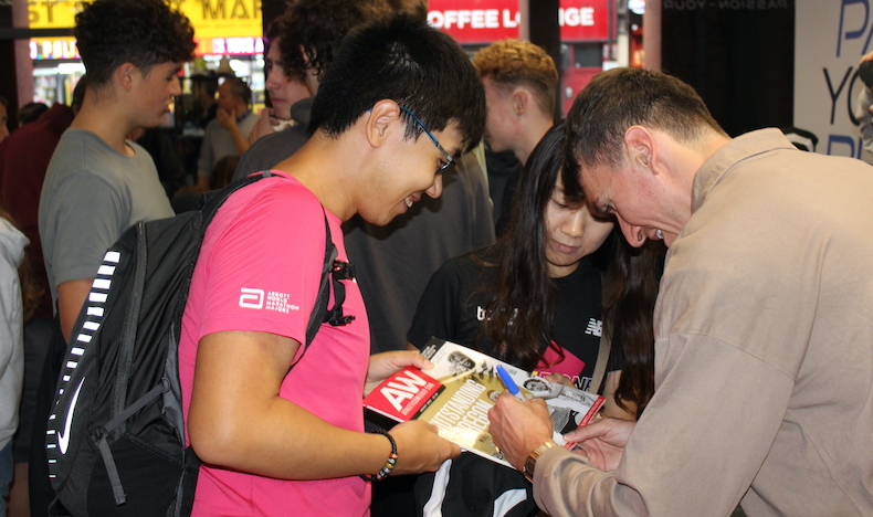 Jake Wightman signing autographs