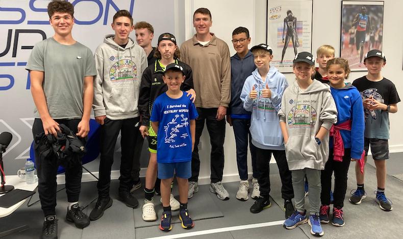 Jake Wightman visits Kinisi Run Hub